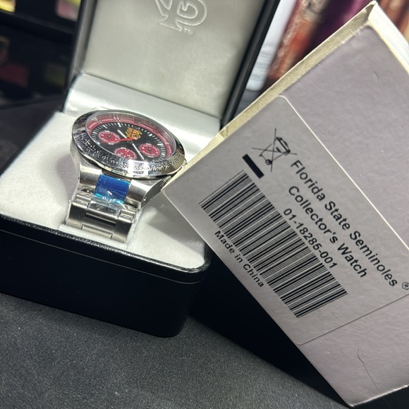 RETRO Florida State Seminoles - Collectors Watch NEW, never worn in leather box - Picture 16 of 16